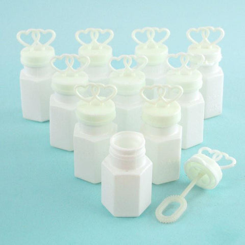 Twin Hearts Bottle Bubbles, 2-inch, 24-Piece