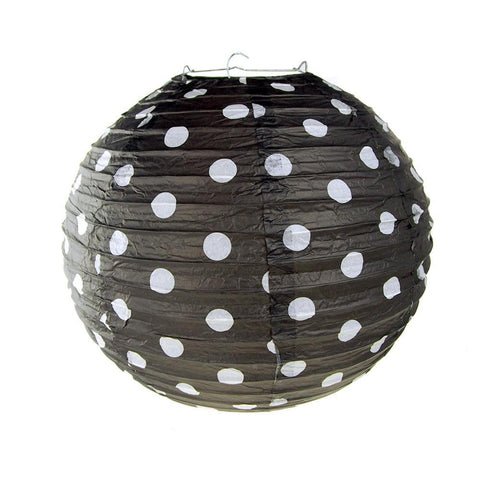 Polka Dot Hanging Paper Lanterns, 12-Inch