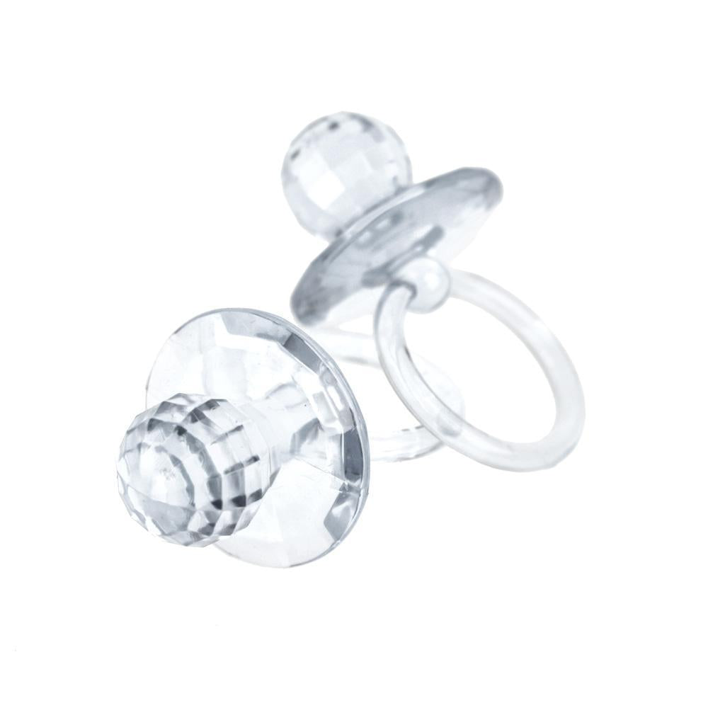 Large Acrylic Baby Pacifier Favors, 2-1/2-Inch, 12-Count