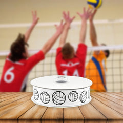 Volleyball Sports Grosgrain Ribbon, 7/8-inch