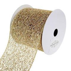 Open Weave Metallic Glitter Tinsel Mesh Christmas Ribbon, 10 Yards