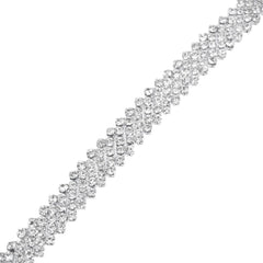 Five Row Zigzag Crystal Rhinestone Jewel Trim, 5/8-inch