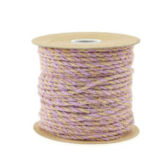 Bi-Colored Jute Twine Cord Rope Ribbon, 2.5mm, 5/64-inch, 50-yard