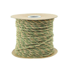 Bi-Colored Jute Twine Cord Rope Ribbon, 2.5mm, 5/64-inch, 50-yard