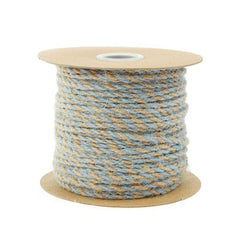 Bi-Colored Jute Twine Cord Rope Ribbon, 2.5mm, 5/64-inch, 50-yard