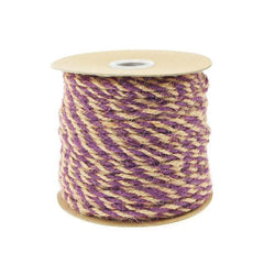 Bi-Colored Jute Twine Cord Rope Ribbon, 2.5mm, 5/64-inch, 50-yard