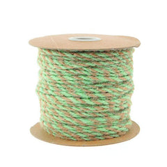 Bi-Colored Jute Twine Cord Rope Ribbon, 2.5mm, 5/64-inch, 50-yard