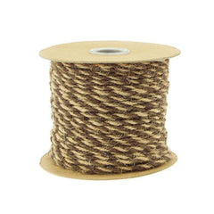 Bi-Colored Jute Twine Cord Rope Ribbon, 2.5mm, 5/64-inch, 50-yard