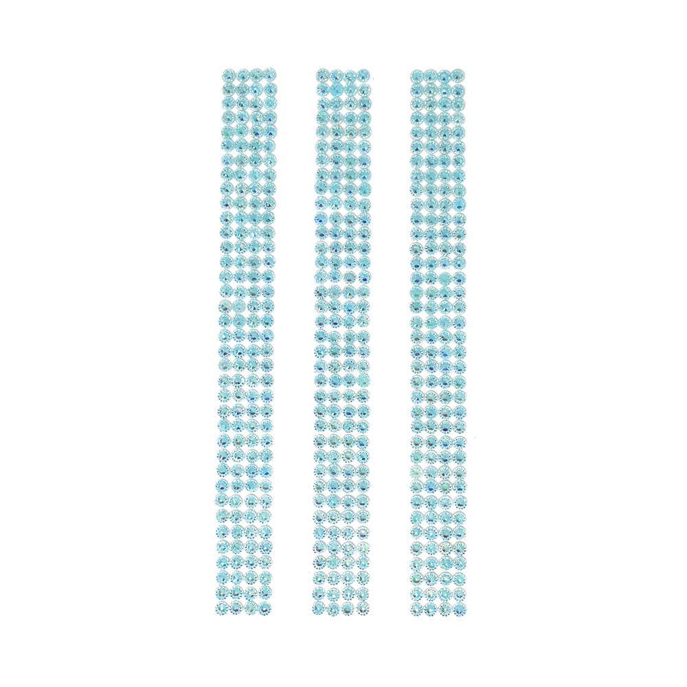 Rhinestone Gems Sticker Strips, 7-3/4-Inch, 3-Count