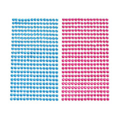Round Rhinestone Gems Sticker Strips, 3/16-inch, 22-count