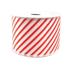 Iridescent Candy Striped Ribbon, 2 1/2-Inch, 10 Yards
