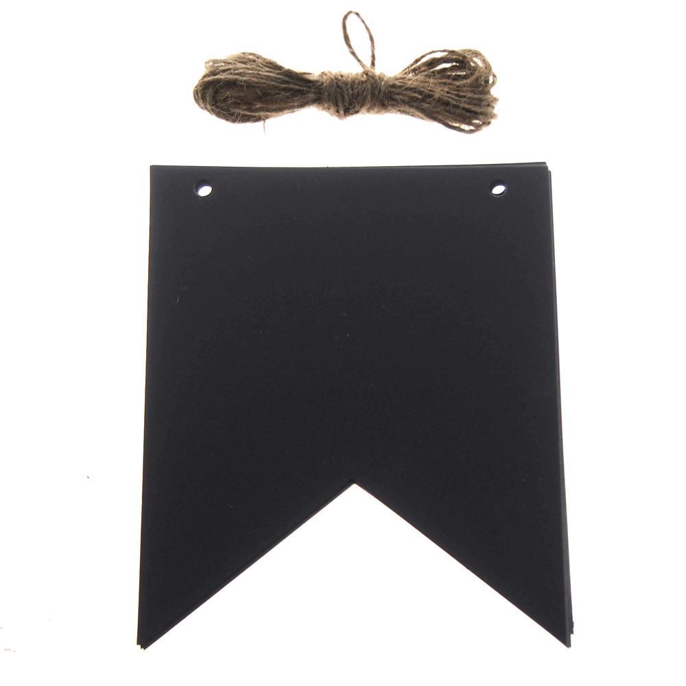 Chalkboard Tags, Pennants Banner, 5-Inch, 12-Piece