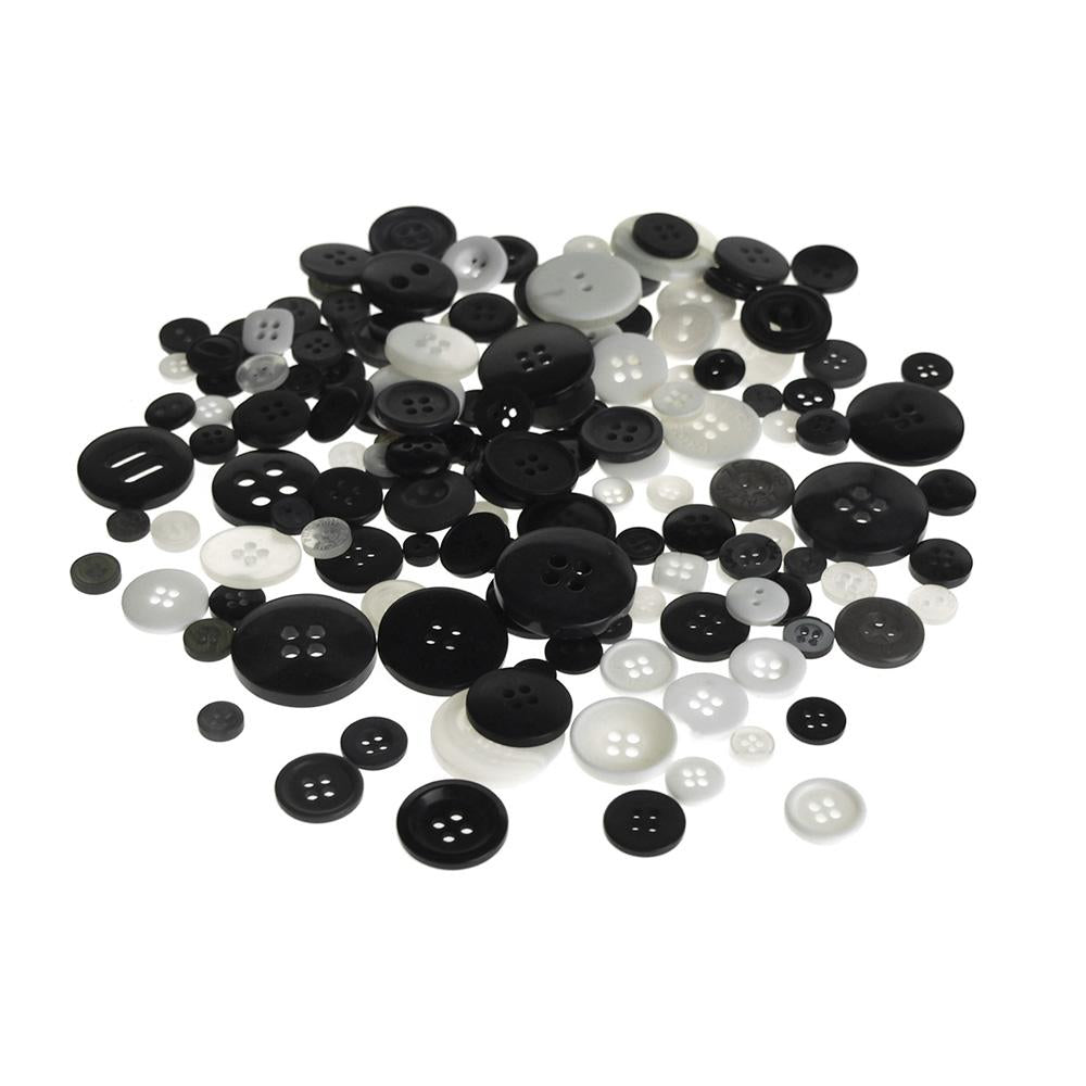 Assorted Mixed Color Buttons, 85-grams