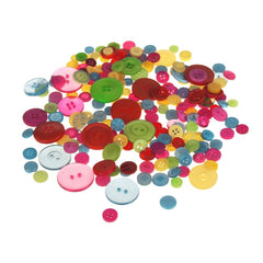 Assorted Mixed Color Buttons, 85-grams