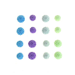 3D Resin Floral Accents Dahlia Self-Adhesive, 16-Piece