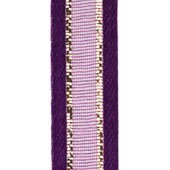 Gold-Lined Satin Edge Organza Ribbon, 25-yard