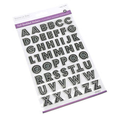 Alphabet Foil Studded Stickers 3D, 50-count