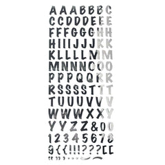 Alphabet Letters Caps Fancy Foil Stickers, 3/4-inch, 107-count