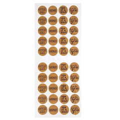 Kraft Seal Stickers, Natural, 1-Inch, 40-Count