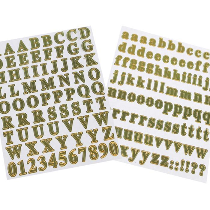 Mini Alphabet & Number Foil Stickers, 179-count