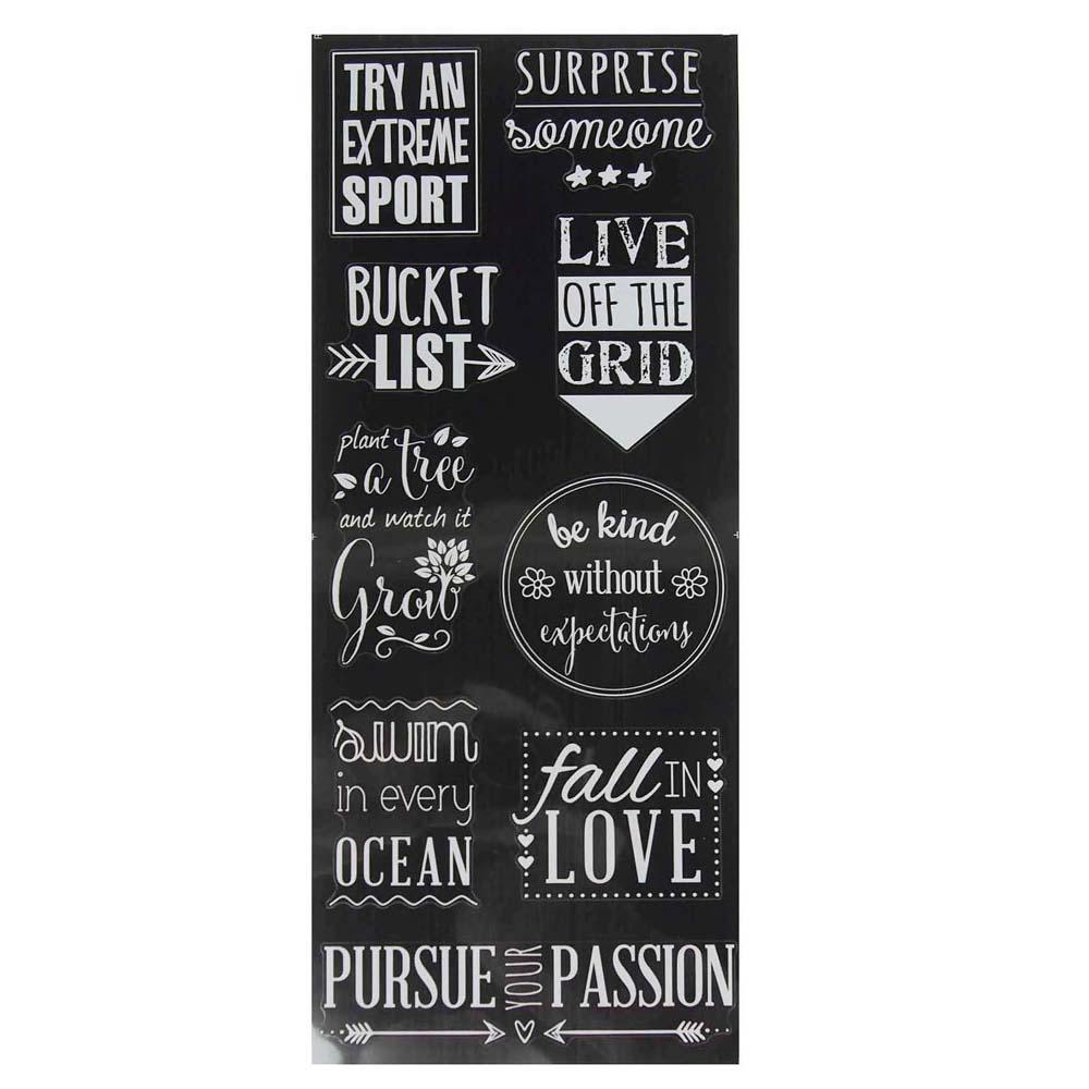 Bucket List Clear Photo Safe Stickers, 9-Count
