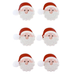 Santa Medley Christmas Icon Craft Stickers, 1-1/4-inch, 21-piece