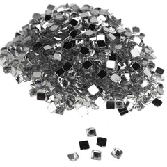 Square-Shaped Acrylic Rhinestone Diamonds, 6mm