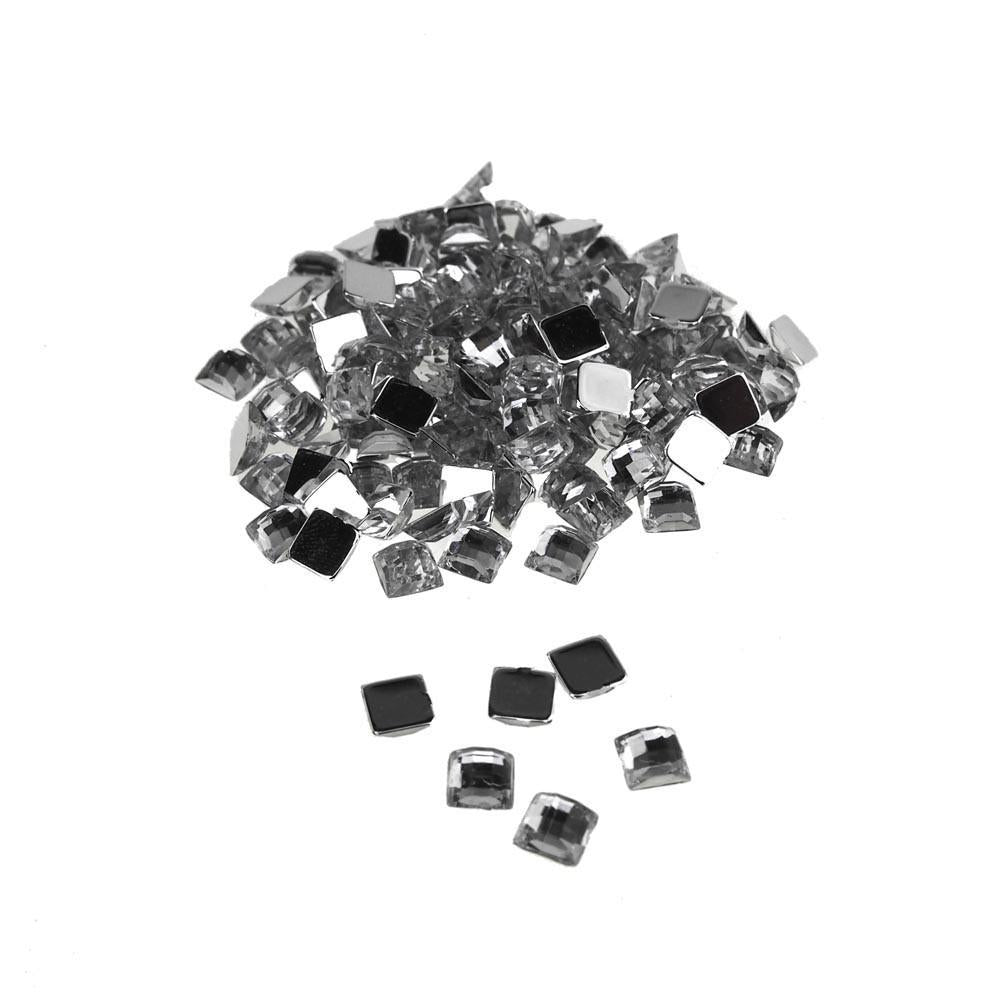 Square-Shaped Acrylic Rhinestone Diamonds, 6mm