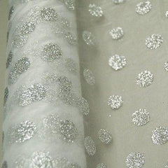 Glitter Dots Organza Roll, 19-Inch, 5 Yards