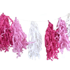 Tissue Tassel Garland, 10-Inch, 15-Feet