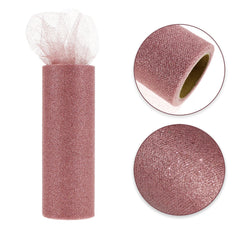 Glitter Tulle Spool, Rose Gold, 6-Inch, 10-Yards