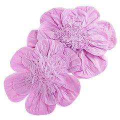 Paper Scalloped Magnolia Wall Flower, Assorted Sizes, 2-Piece