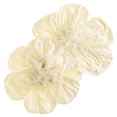 Paper Scalloped Magnolia Wall Flower, Assorted Sizes, 2-Piece