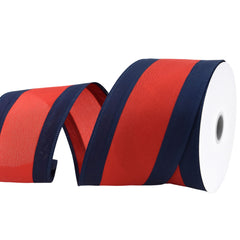 Stripe Sport Theme Ribbon Wired Edge, 2-1/2-inch, 10-yard