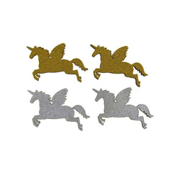 Unicorn Glitter Wood Favors, 2-1/4-Inch