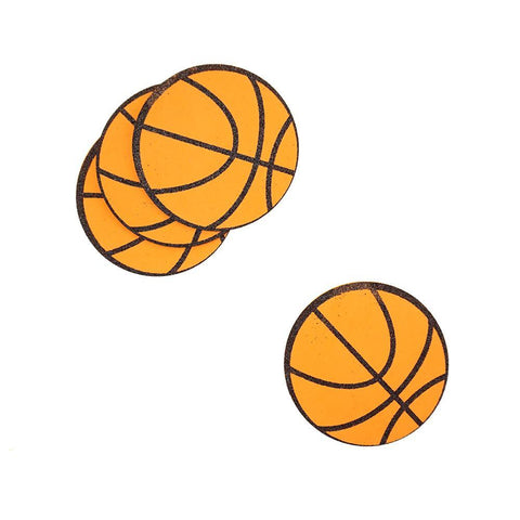 Glittered Basketball EVA Foam Cut Outs, 2-3/4-Inch, 10-Count
