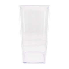 Clear Acrylic Tapered Block Vase Display, 10-Inch