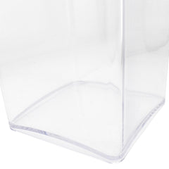 Clear Acrylic Tapered Block Vase Display, 10-Inch