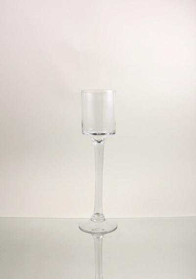 Clear Glass Wine Candle Holder Table Centerpiece