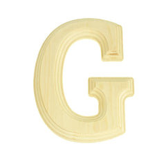 Pine Wood Beveled Wooden Letters and Numbers, 5-13/16-inch, Natural
