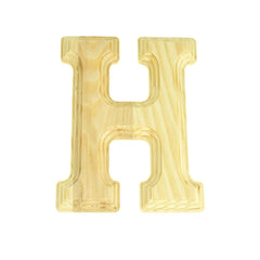 Pine Wood Beveled Wooden Letters and Numbers, 5-13/16-inch, Natural