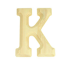 Pine Wood Beveled Wooden Letters and Numbers, 5-13/16-inch, Natural