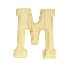 Pine Wood Beveled Wooden Letters and Numbers, 5-13/16-inch, Natural