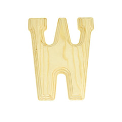 Pine Wood Beveled Wooden Letters and Numbers, 5-13/16-inch, Natural