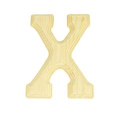 Pine Wood Beveled Wooden Letters and Numbers, 5-13/16-inch, Natural