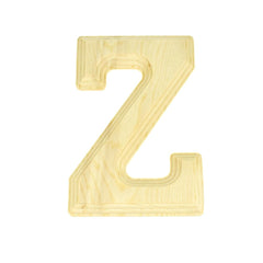 Pine Wood Beveled Wooden Letters and Numbers, 5-13/16-inch, Natural