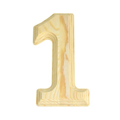 Pine Wood Beveled Wooden Letters and Numbers, 5-13/16-inch, Natural