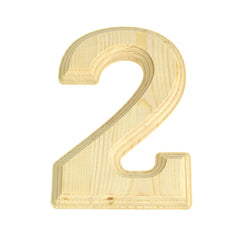 Pine Wood Beveled Wooden Letters and Numbers, 5-13/16-inch, Natural