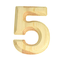Pine Wood Beveled Wooden Letters and Numbers, 5-13/16-inch, Natural