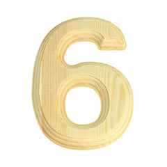 Pine Wood Beveled Wooden Letters and Numbers, 5-13/16-inch, Natural
